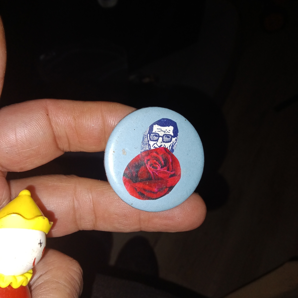 Blue and Red Artistic Pin